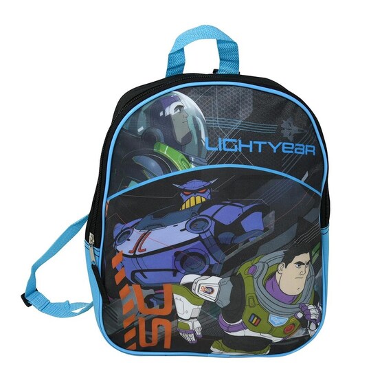 buzzlight year mini backpack Disney Buzz Lightyear - 10" Exclusive Toy Story Woven Small Backpack with Front Pocket and Button Bundle and 4.5 inches deep Lightyear Star Command Buzz Lightyear